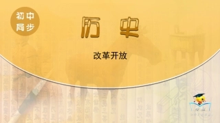 八年级下历史第7讲改革开放