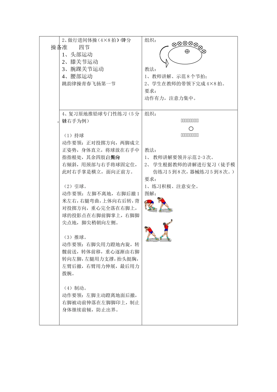 原地推铅球教案_第2页