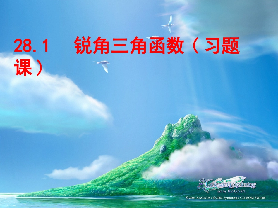 锐角三角函数(习题课)_第1页