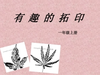 湘教版美术一年级下册第九课_有趣的拓印