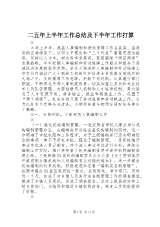二五年上半年工作总结及下半年工作打算 