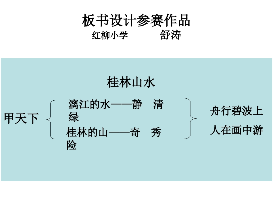 板书设计参赛作品_第1页