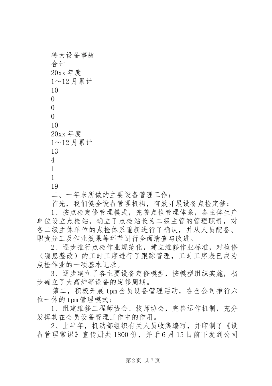 公司设备管理工作总结 _第2页