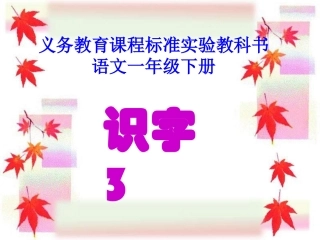 人教版小学一年级语文一年级下册识字1