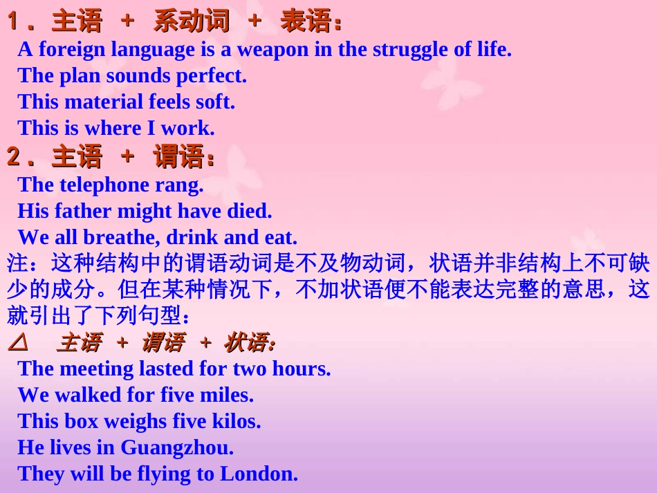 英语语法复习——基本句型_第2页