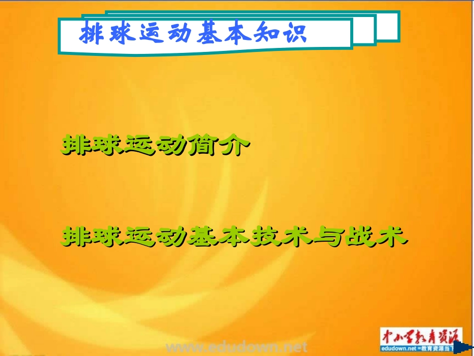 人教版体育与健康《排球》_第3页