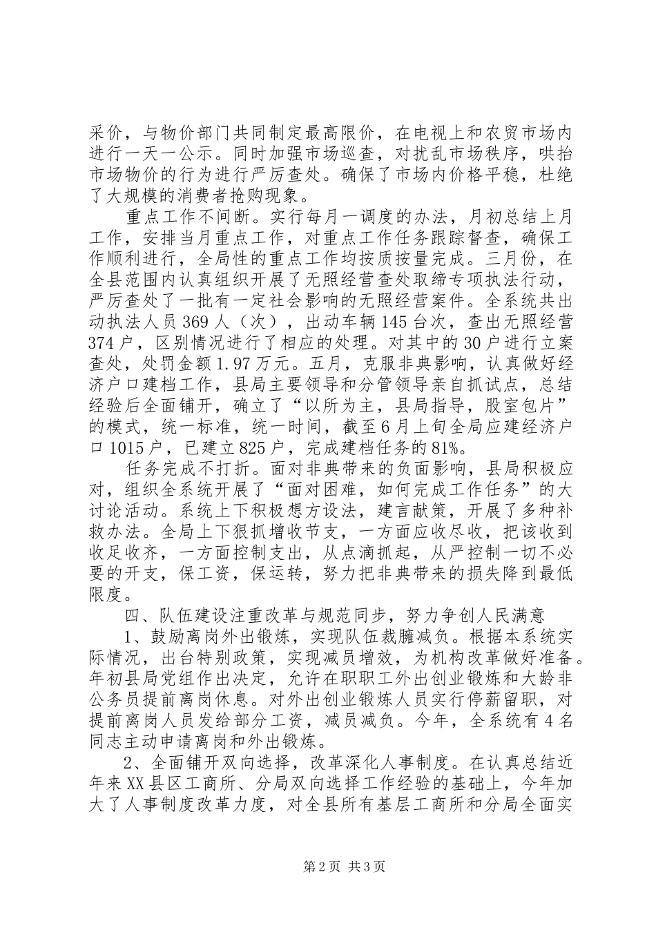 工作总结（工商行政管理） _第2页