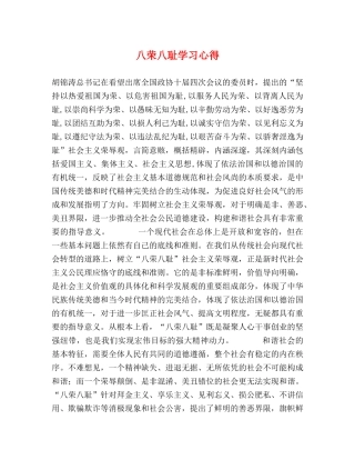 八荣八耻学习心得 (000001)
