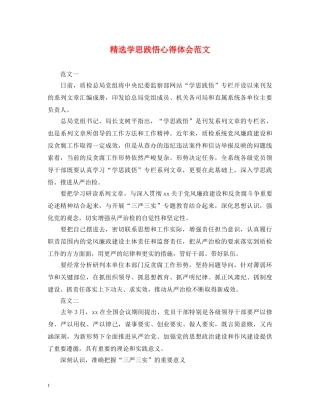 精选学思践悟心得体会范文 