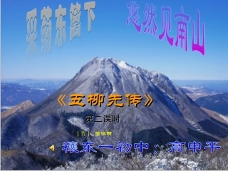 五柳先生传第二课时