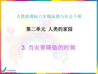 人教新课标品德与社会六年级下册《当灾害降临的时候》PPT课件