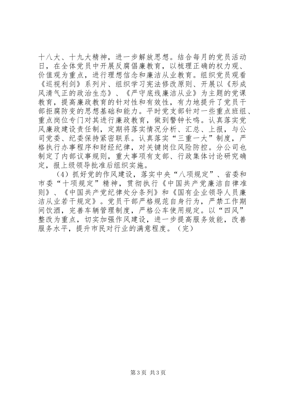 分公司党支部工作总结 _第3页