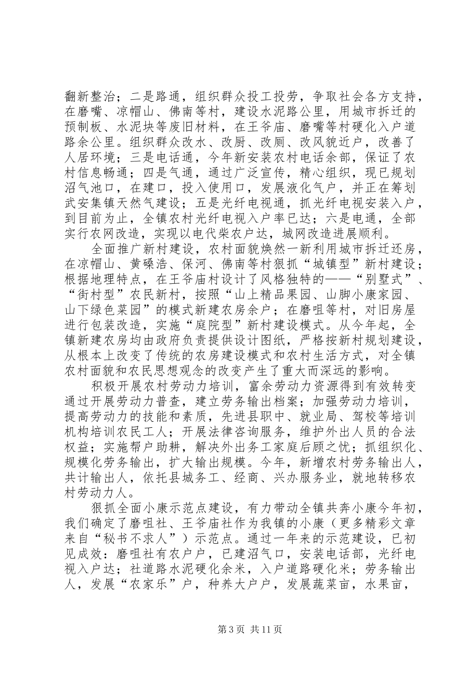 二四年度工作总结（乡镇） _第3页