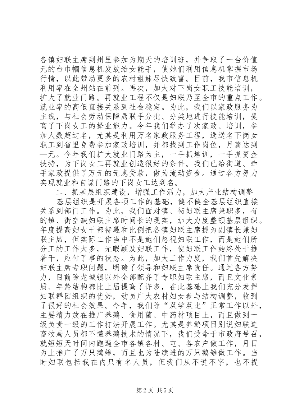 妇联年终工作总结 _第2页