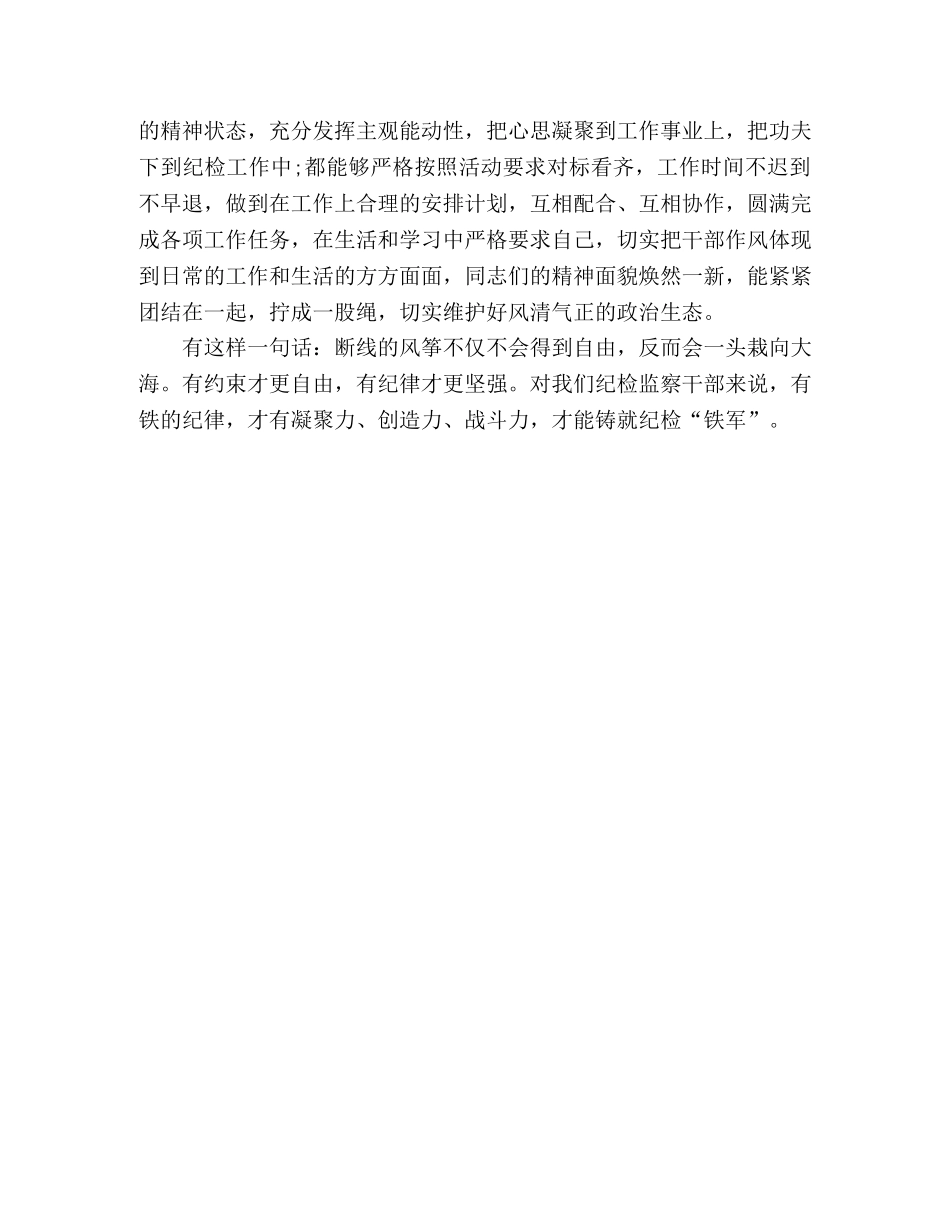 纪检监察干部开展整肃活动心得体会 _第2页