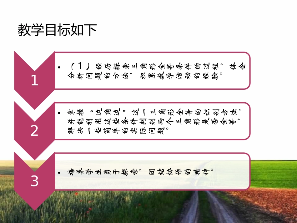 初中数学三角形全靠全等的条件说课稿_第3页