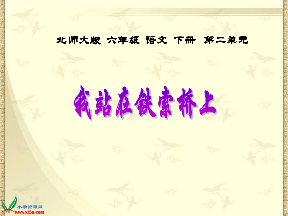 北师大版六年级下册语文我站在铁索桥上_第1页