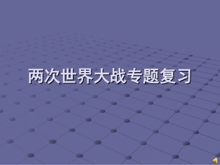 中考历史：两次世界大战专题复习课件
