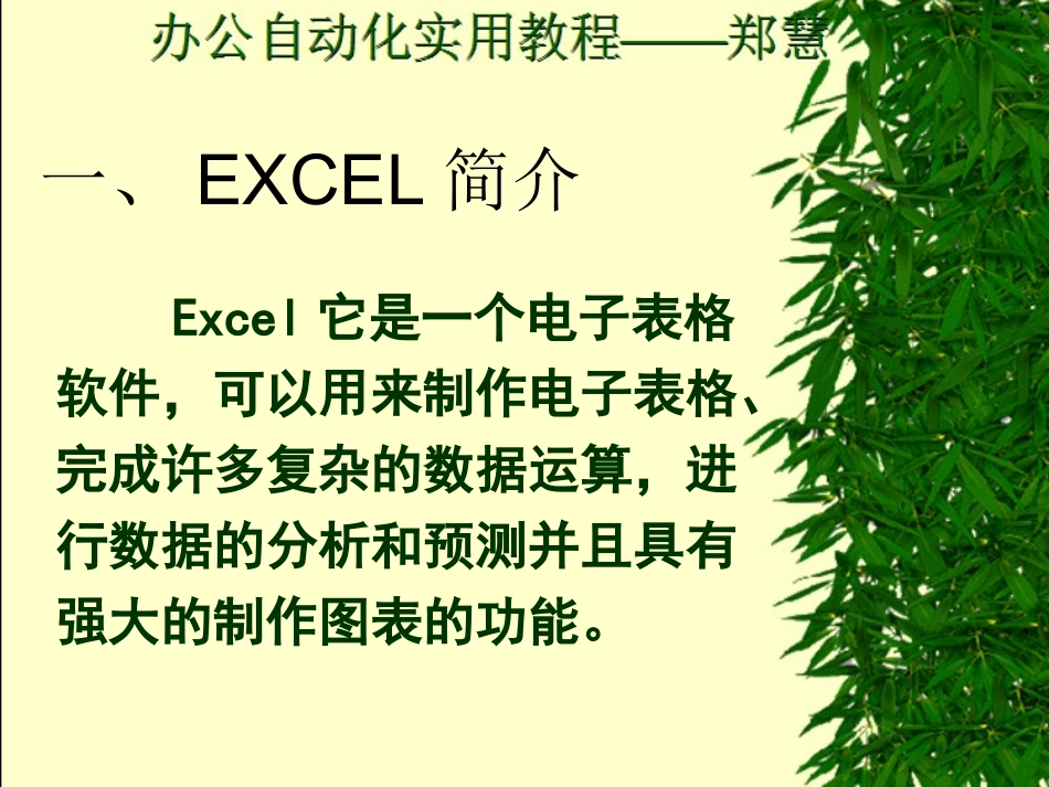EXCEL简介_第1页