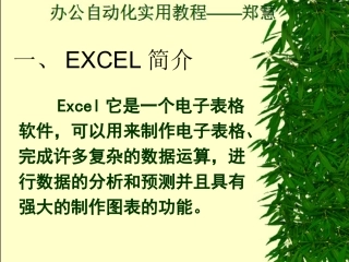 EXCEL简介