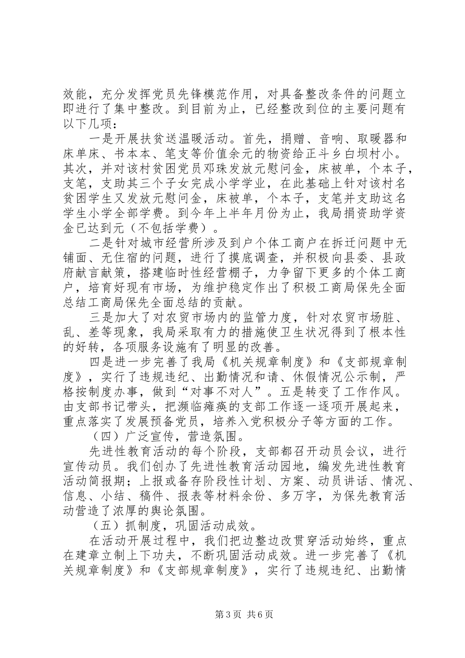 工商局保先全面总结 _第3页