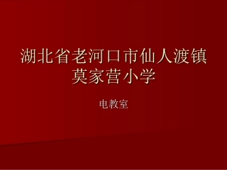 湖北省老河口市仙人渡镇莫