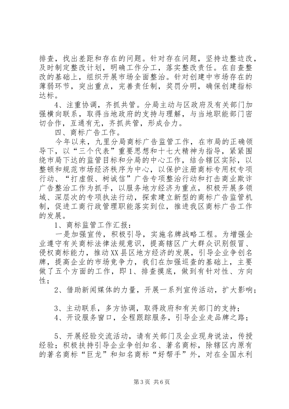 工商局监管科工作总结 _第3页