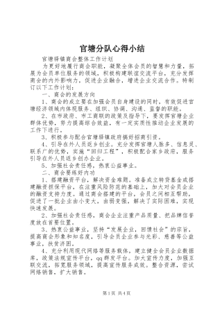 官塘分队心得小结