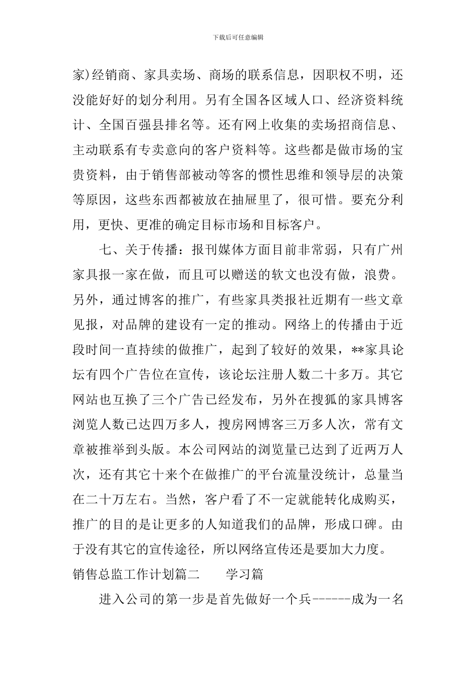 销售总监的工作计划_第3页