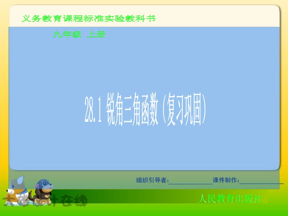 锐角三角函数复习巩固_第1页