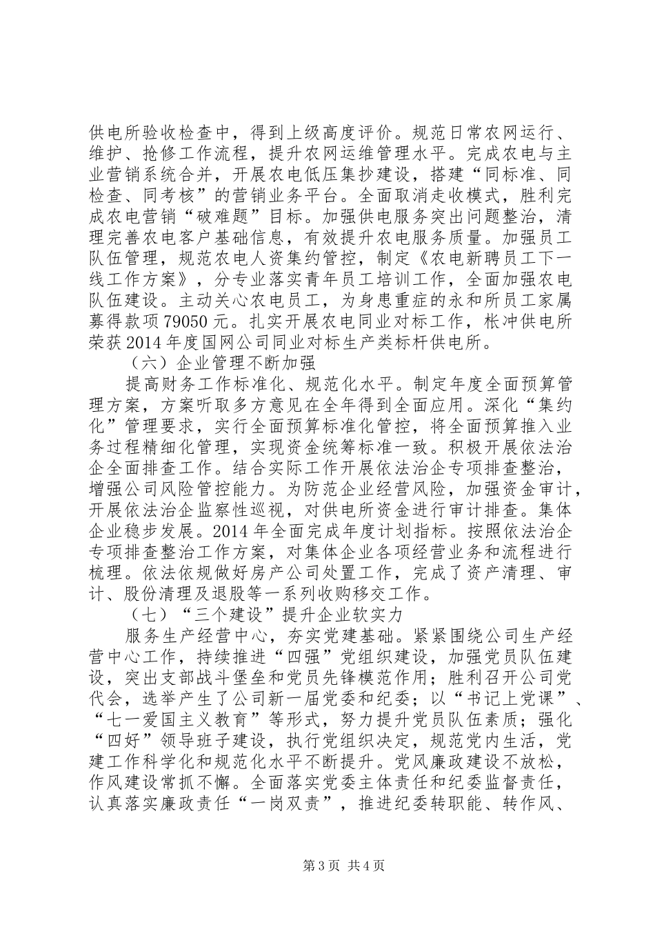 供电公司工作总结 _第3页