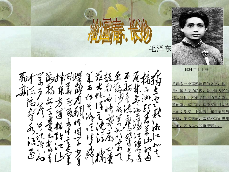 沁园春·长沙(8)_第1页