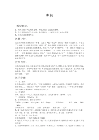 枣核教学设计