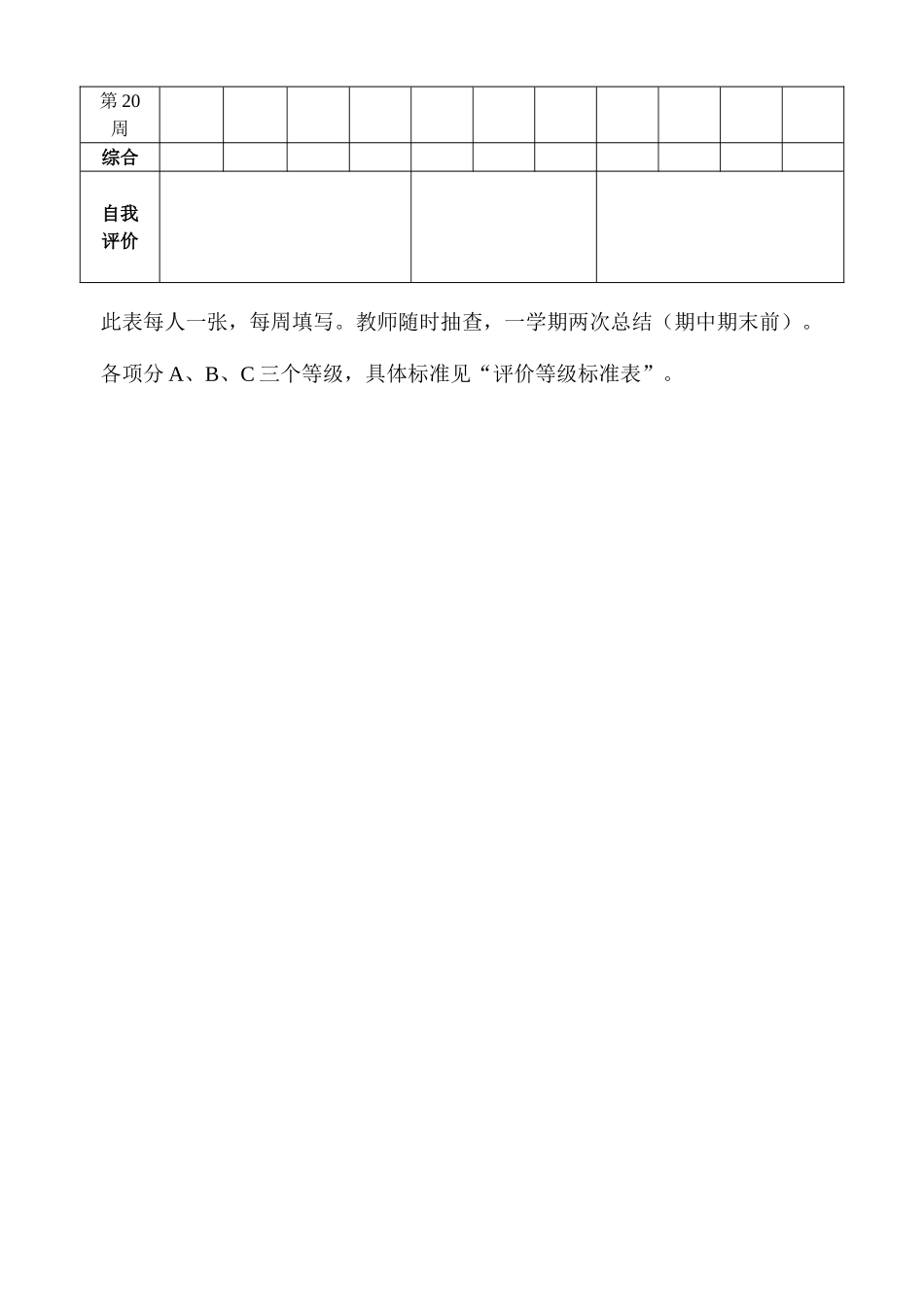 新课改下的学生自主评价表_第2页