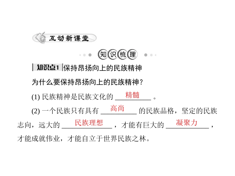 人教版九年级第二单元_第五课_第2课时《弘扬和培育民族精神》课件_第2页