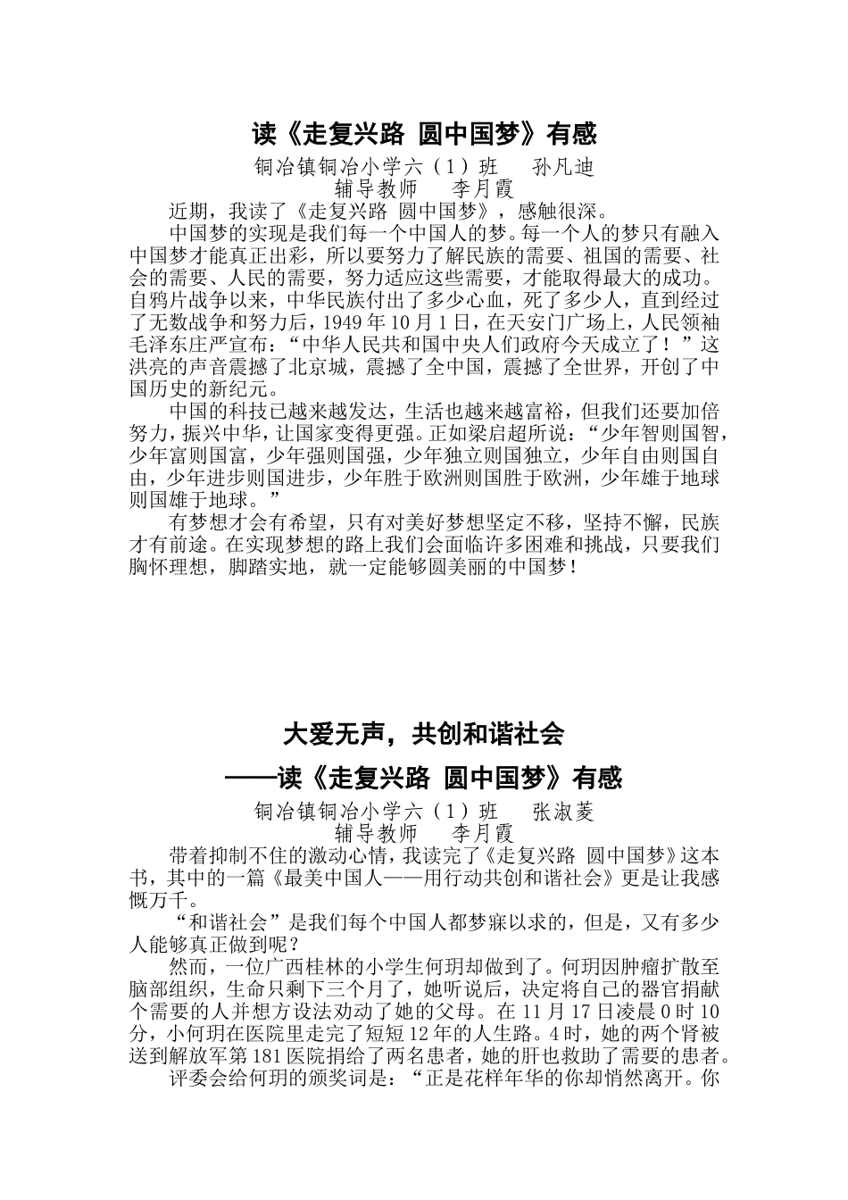 《走复兴路圆中国梦》读后感_第1页