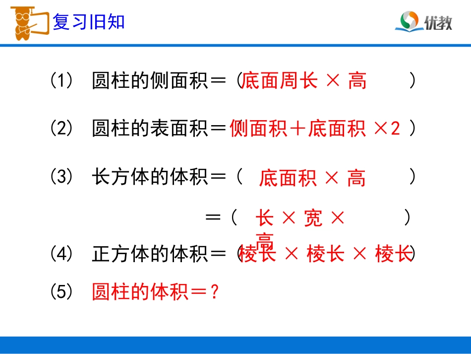 《圆柱的体积》教学课件_第2页