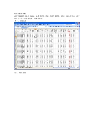 成绩分析表模板下载