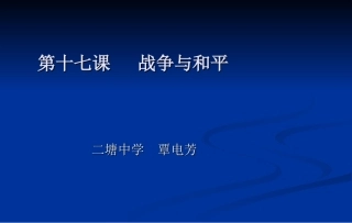 战争与和平课件
