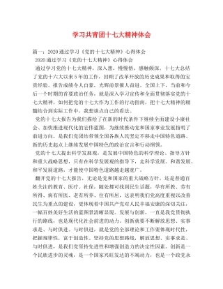 学习共青团十七大精神体会 (000001)