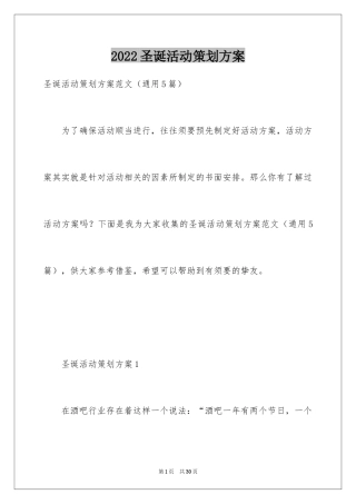 2024圣诞活动策划方案_1