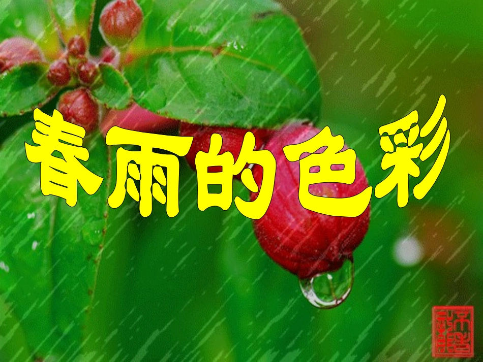 《春雨的色彩》课件4_第1页