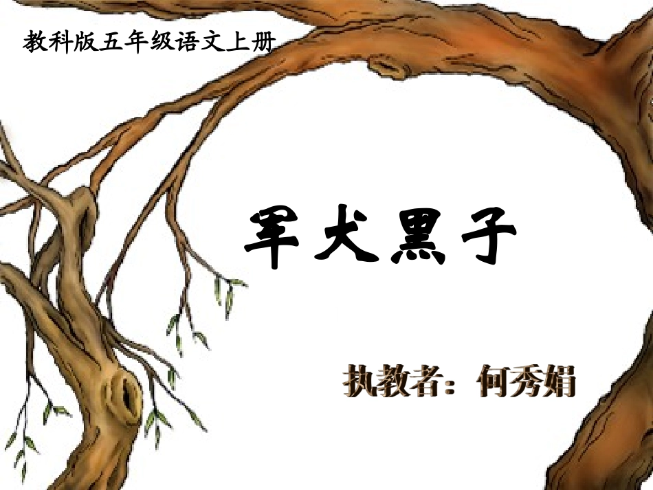 （教科版）五年级语文上册课件军犬黑子_第1页