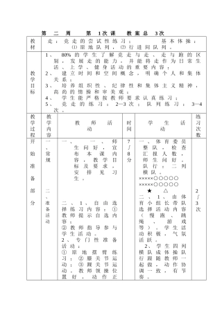 竞走的尝试性练习
