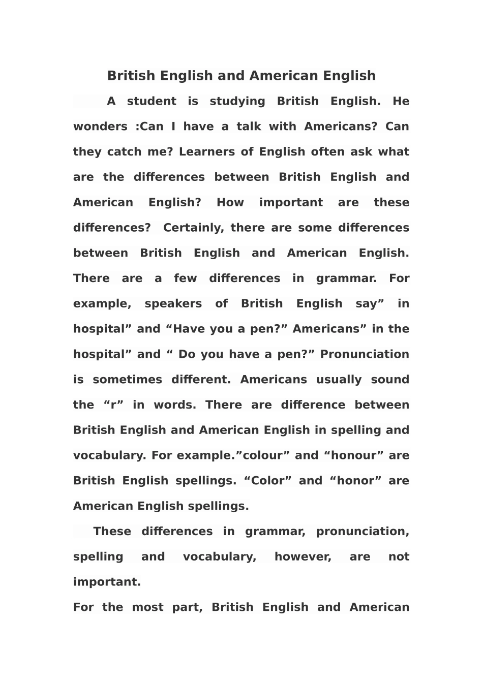 英语朗读短文_第1页