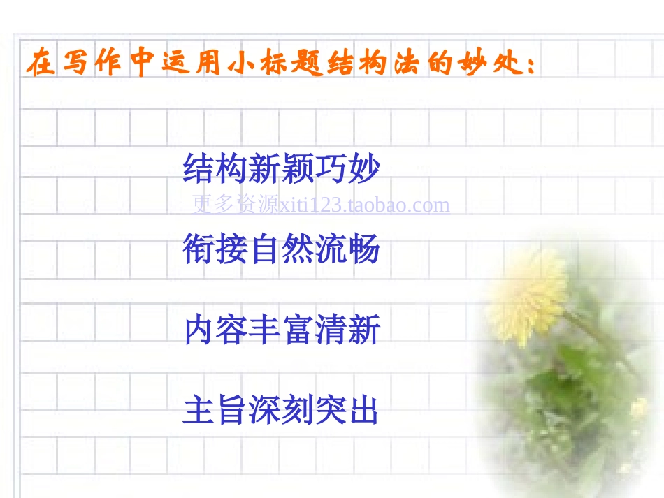 中考语文作文系列课件-小标题法-在写作中的有效运用_第2页