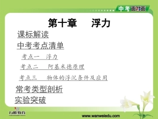中考总复习物理课件第十章浮力
