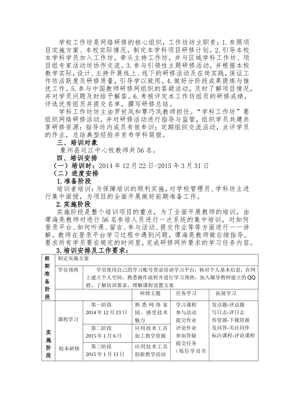 象州县运江中心校信息技术应用能力提升工程培训计划_第2页