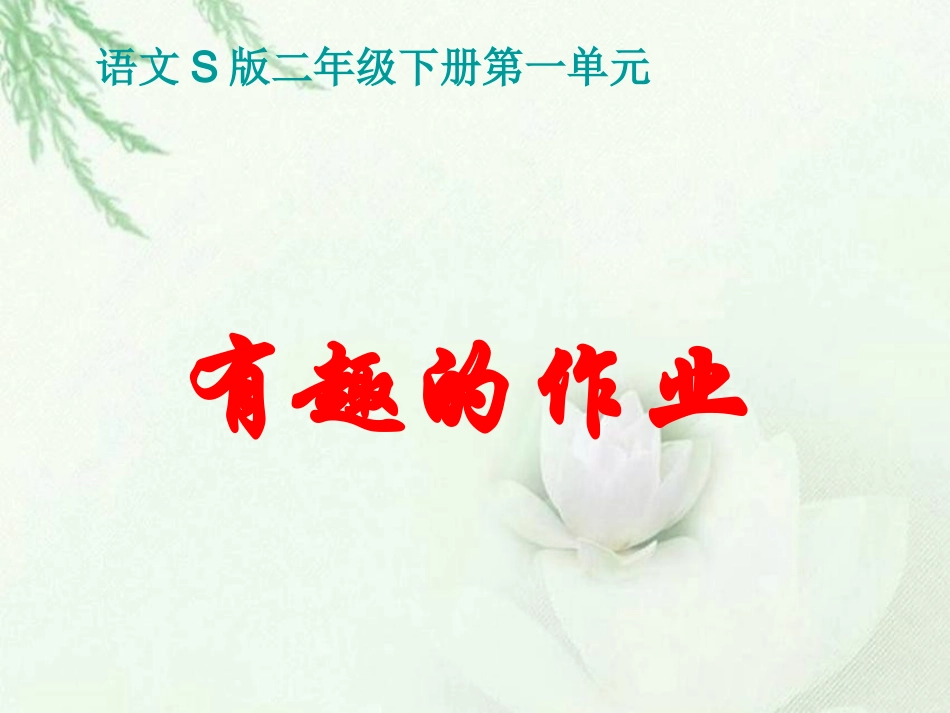 《有趣的作业》课件_第1页