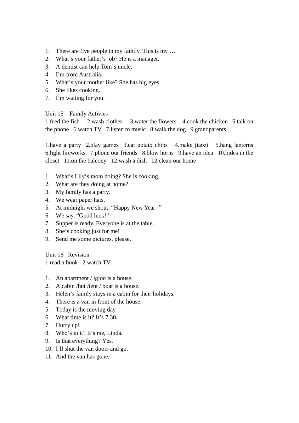 英语新起点三年级下册词汇和句型_第3页